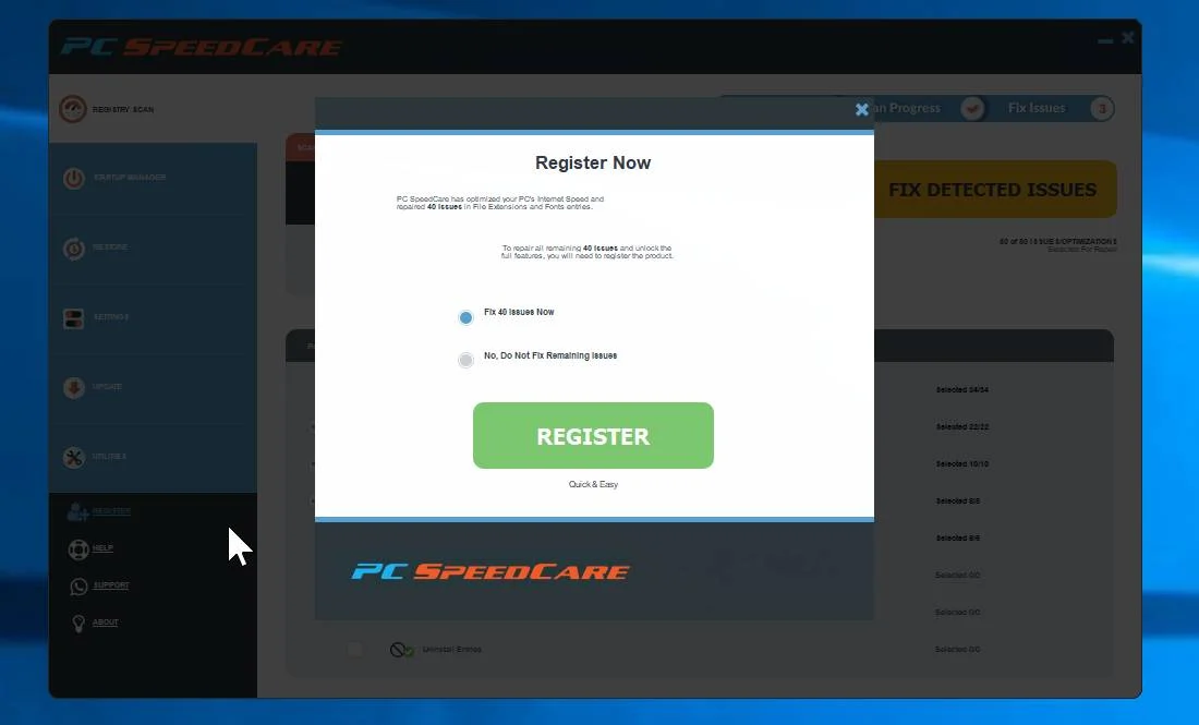 PC Speed Care virus