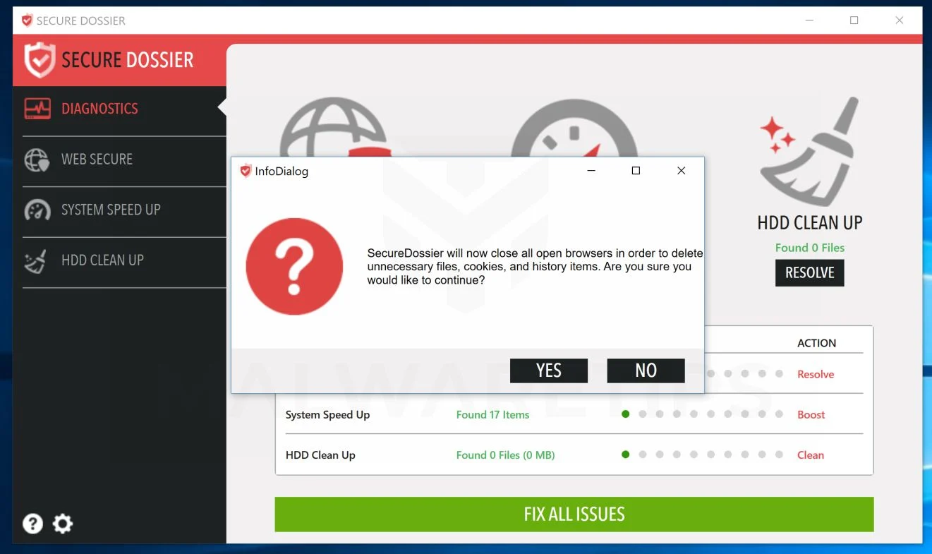 How to remove Secure Dossier (Virus Removal Guide) 2 Image: Secure Dossier Pop-ups