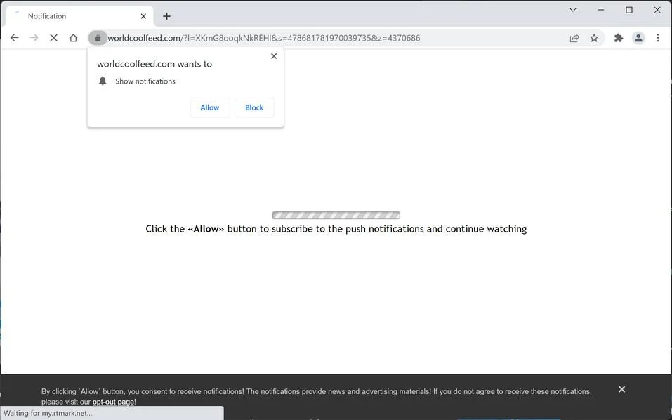 How to Remove Worldcoolfeed.com Pop-up Ads (Virus Removal Guide) 1 Image: Chrome browser is redirected to Worldcoolfeed.com