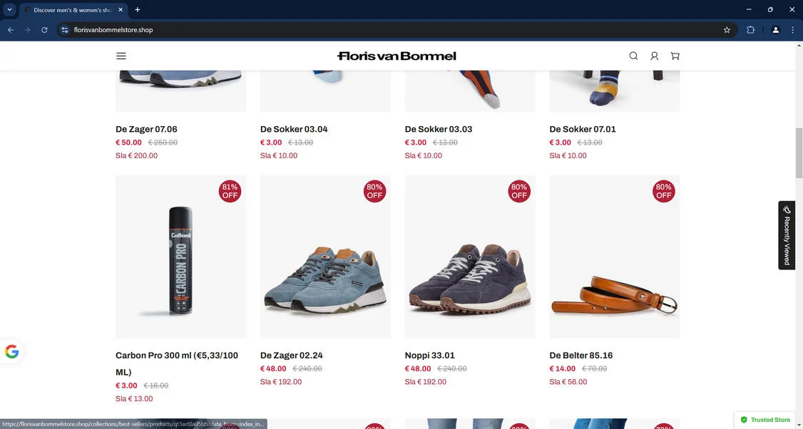 Florisvanbommelstore.shop Scam: A Fake Floris van Bommel Website 1 Florisvanbommelstore.shop scam