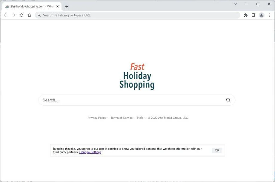 Remove FastHolidayShopping.com Redirect Virus 1 Image: Fastholidayshopping.com browser redirect