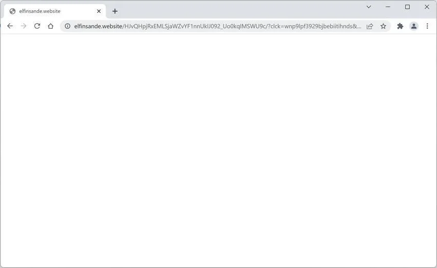 How to Remove Elfinsande.website Redirect (Virus Removal Guide) 1 Image: Elfinsande.website Chrome browser redirect