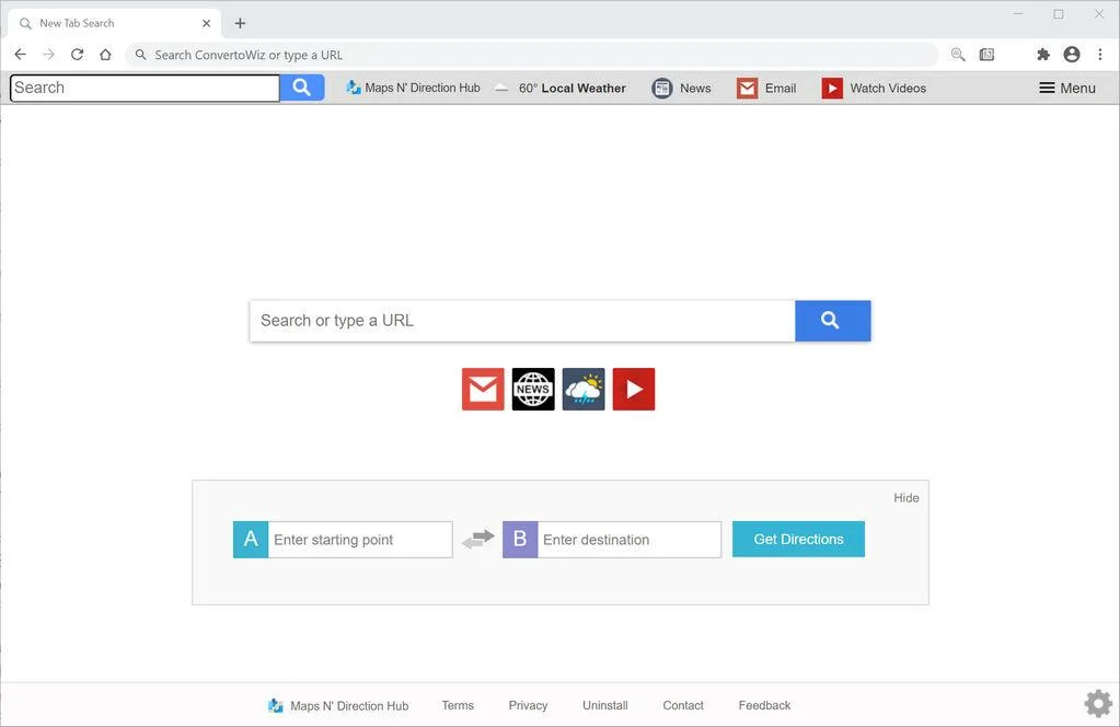 Remove Search.hmapndirectionhub.com redirect (Virus Removal Guide) 1 Image: Chrome browser is redirected to hp.hmapndirectionhub.com