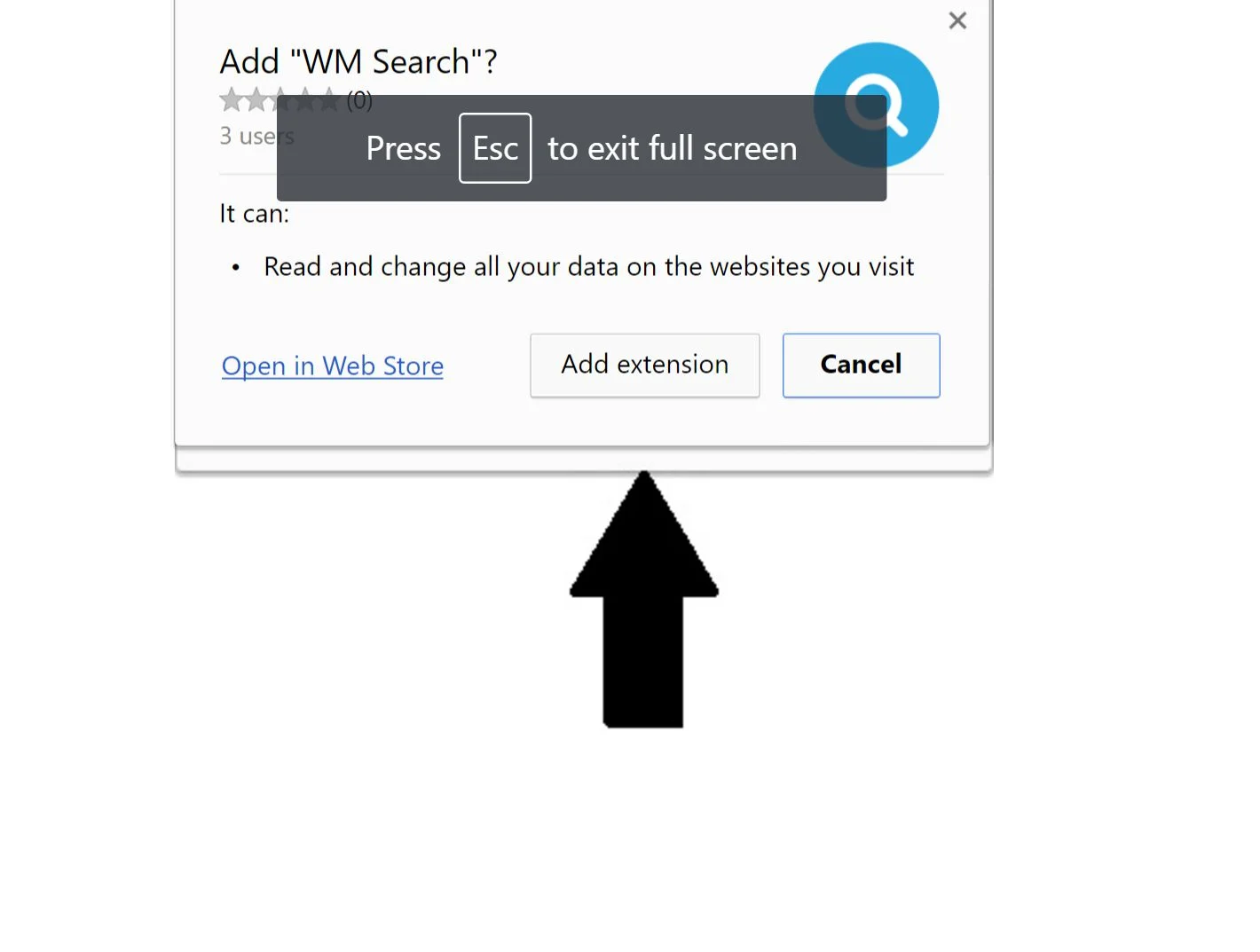wm search Chrome extension virus