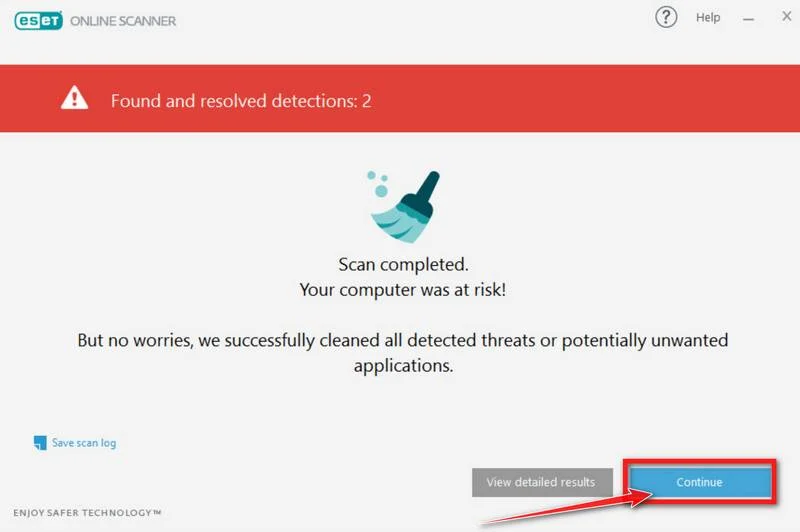 Image - ESET Online Scanner malware removal
