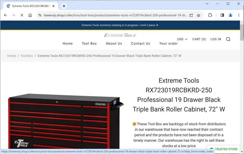 lowes-factory.shop scam