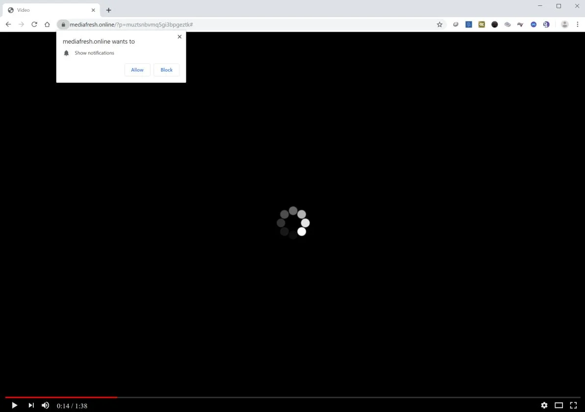 Remove Mediafresh.online pop-up ads (Virus Removal Guide) 1 Image: Chrome browser is redirected to Mediafresh.online