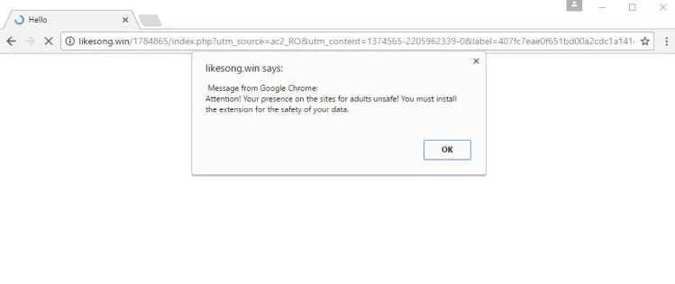 Attention! Your presence on the sites for adults unsafe! You must install the extension for the safety of your data virus