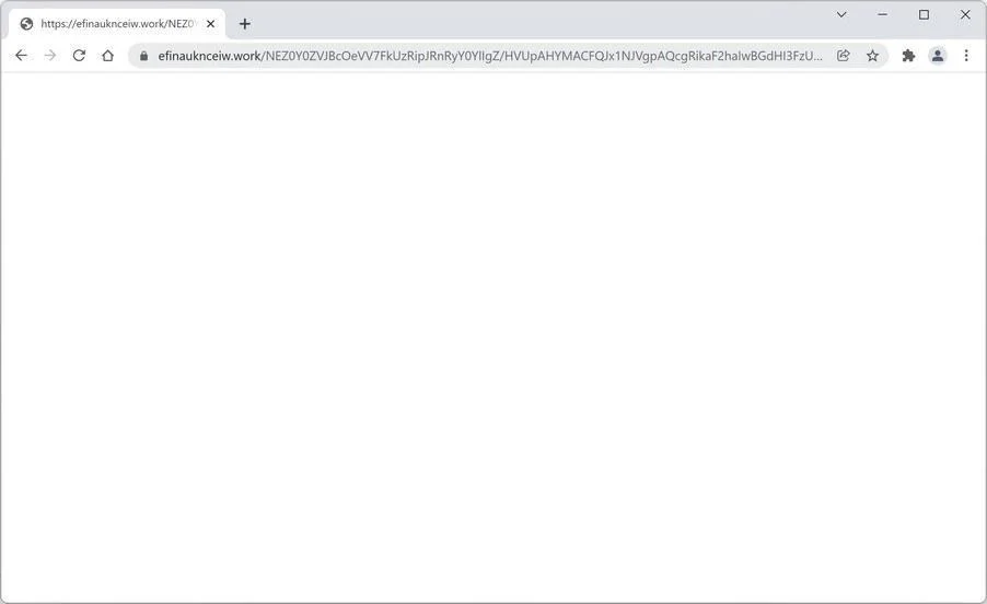 How to Remove Efinauknceiw.work Redirect (Virus Removal Guide) 1 Image: Chrome browser is redirected to Efinauknceiw.work