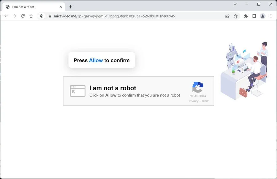 Remove Mixevideo.me Pop-up Ads (Virus Removal Guide) 1 Image: Chrome browser is redirected to Mixevideo.me