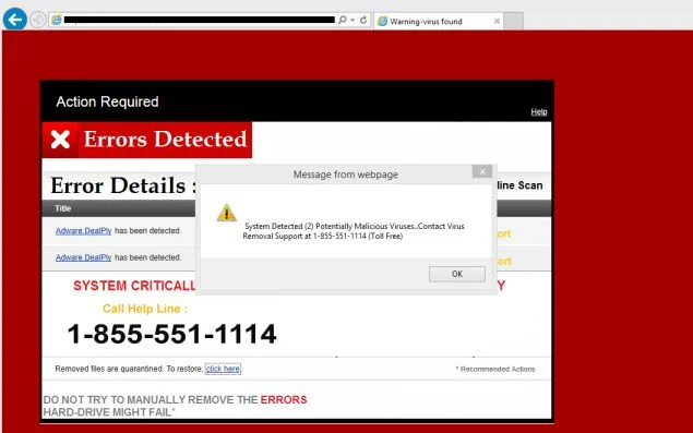 Remove "Important Security Message" pop-up virus (Support Scam) 1 Important Security Message virus