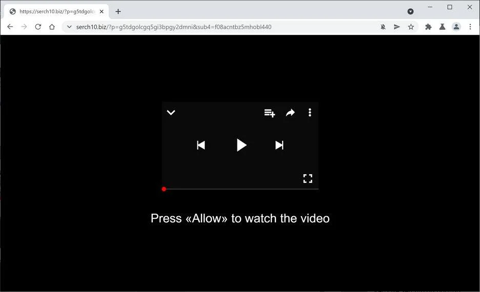 Remove Serch10.biz pop-up ads (Virus Removal Guide) 1 Image: Chrome browser is redirected to Serch10.biz