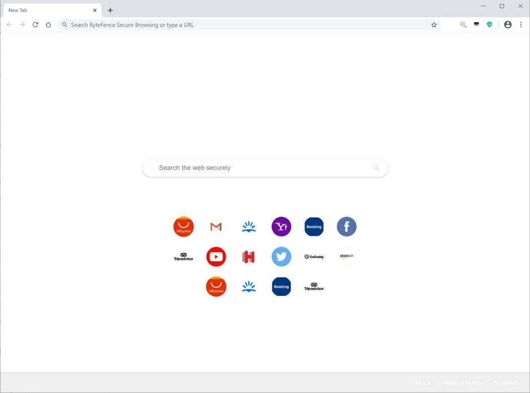 Remove ByteFence Secure Browsing Search (Virus Removal Guide) 1 Image: Chrome browser is redirected to ByteFence Secure Browsing Search