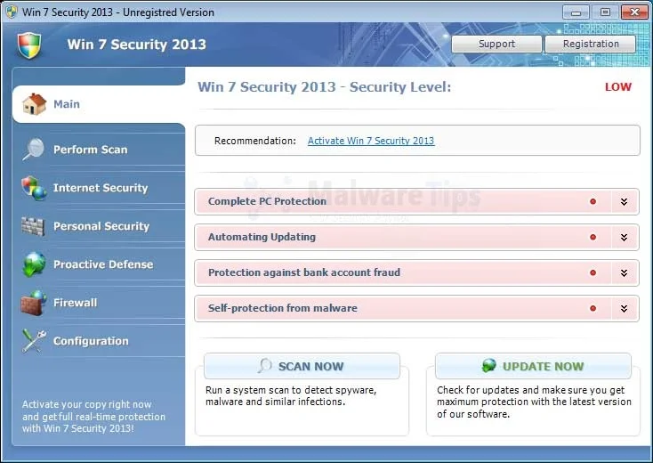 [Image: Win 7 Security Cleaner Pro virus]
