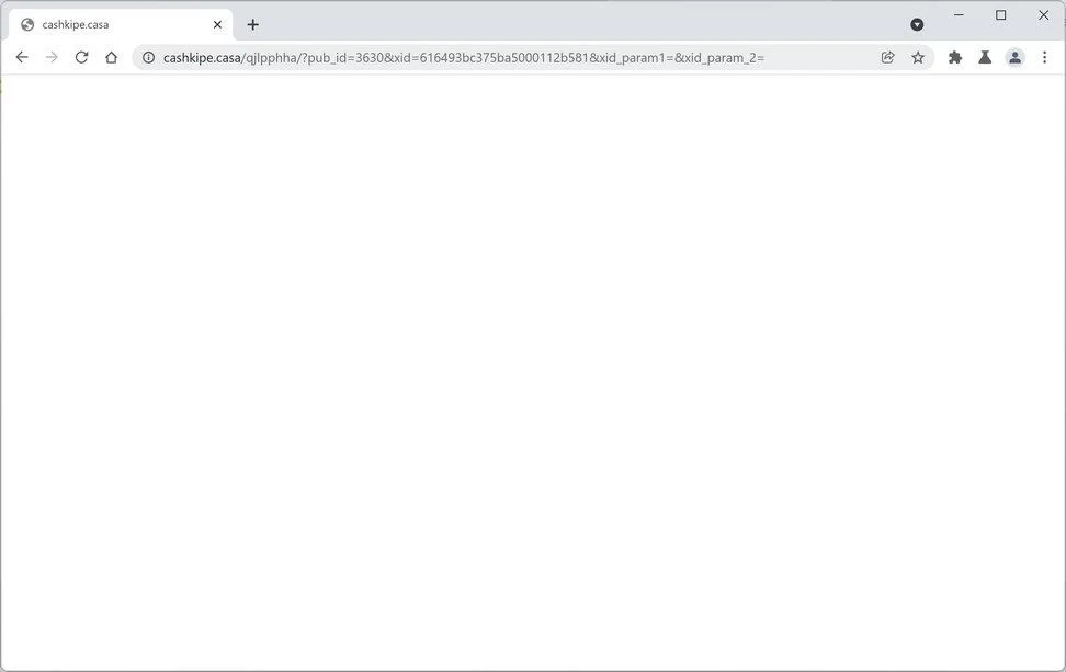 How to remove Cashkipe.casa redirect (Virus Removal Guide) 1 Image: Chrome browser is redirected to Cashkipe.casa