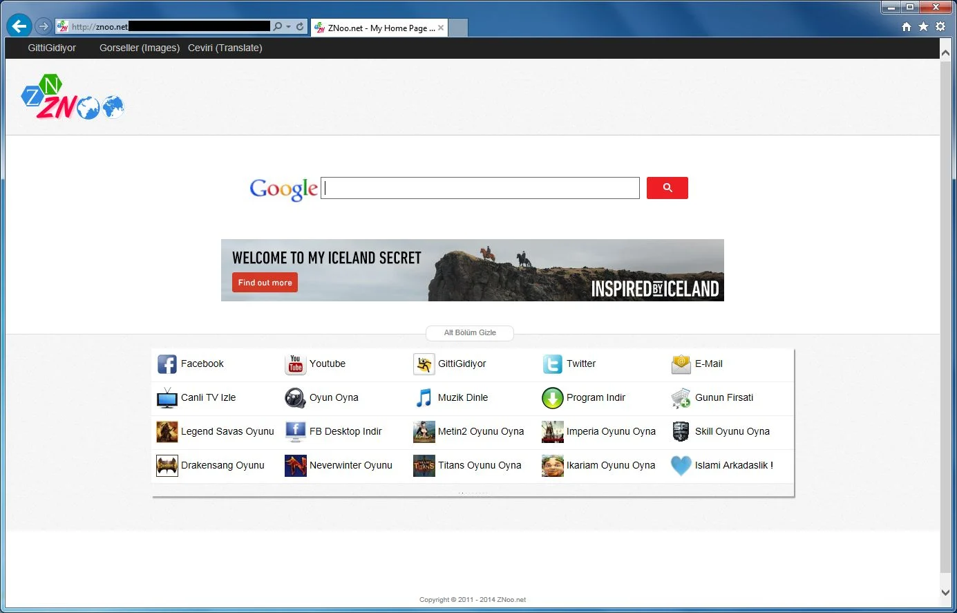 Picture of ZNoo.net virus