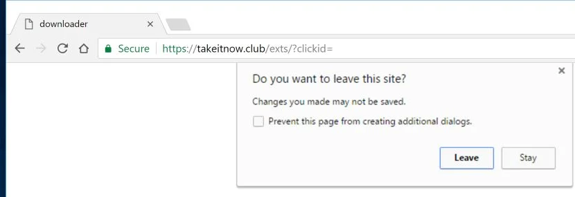 Do you want to leave this site virus