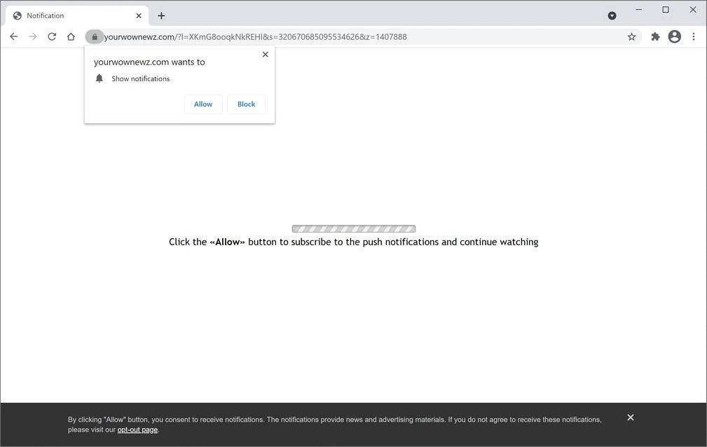 Remove Yourwownewz.com pop-up ads (Virus Removal Guide) 1 Image: Chrome browser is redirected to Yourwownewz.com