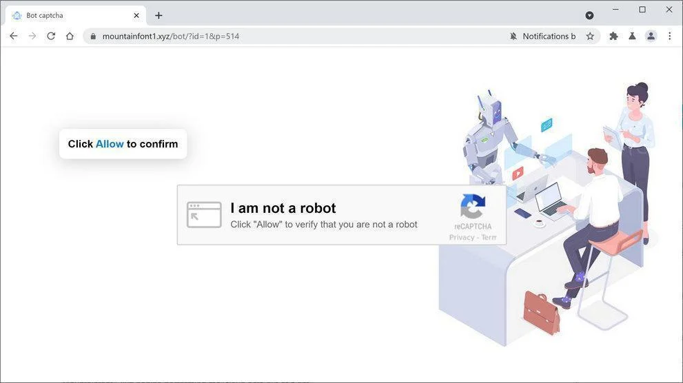 Remove Mountainfont1.xyz pop-up ads (Virus Removal Guide) 1 Image: Chrome browser is redirected to Mountainfont1.xyz