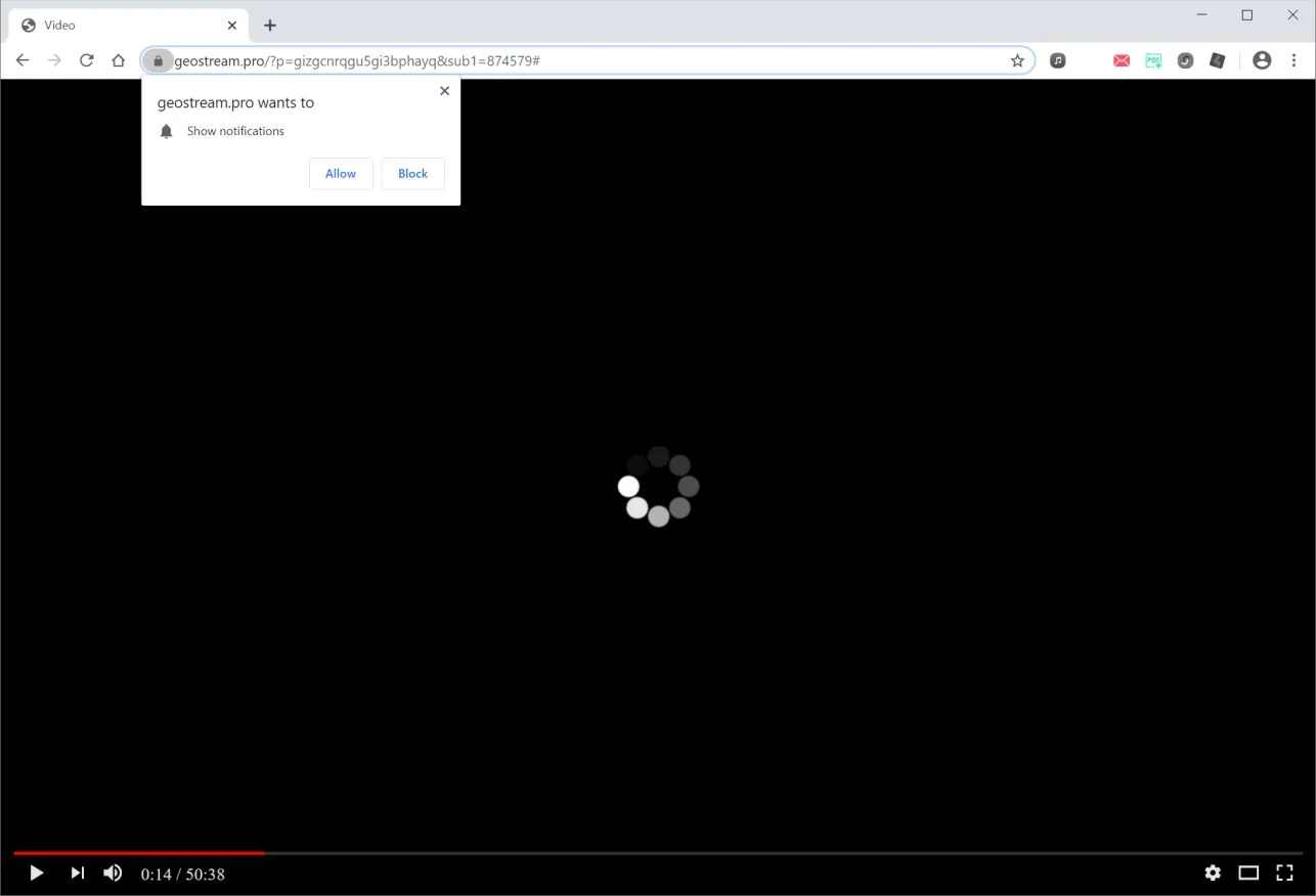 How to remove Geostream.pro pop-up ads (Virus Removal Guide) 1 Image: Chrome browser is redirected to Geostream.pro
