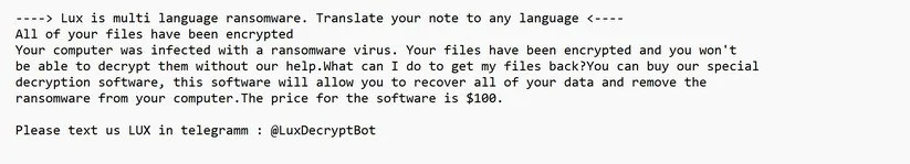 How to Remove LUX Ransomware (Virus Removal Guide) 1 Image: LUX ransomware