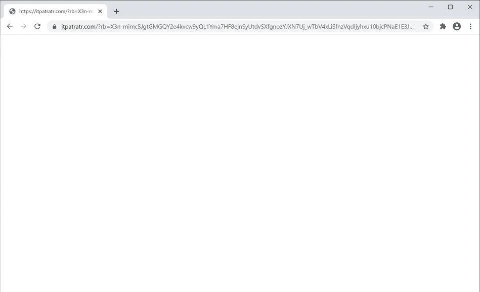 Image: Chrome browser is redirected to Itpatratr.com