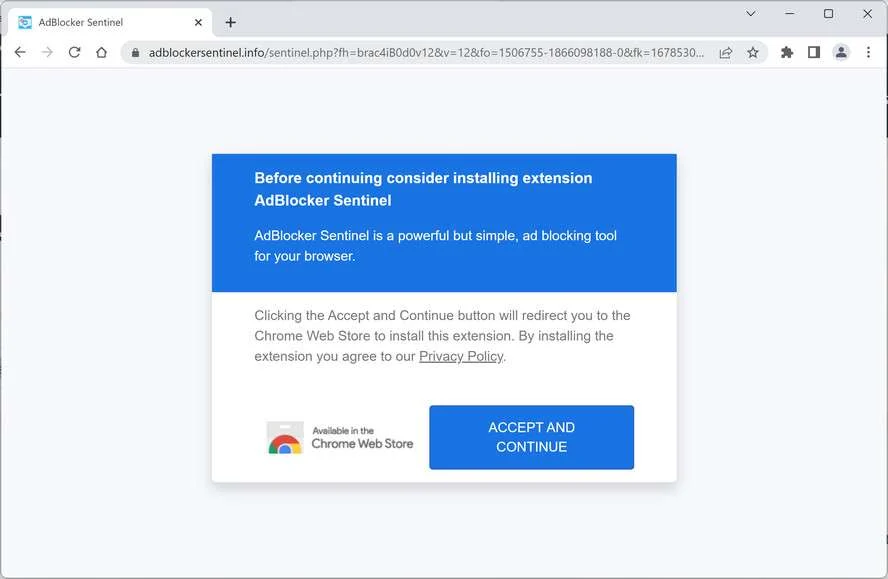 Image: Adblockersentinel.info Ads