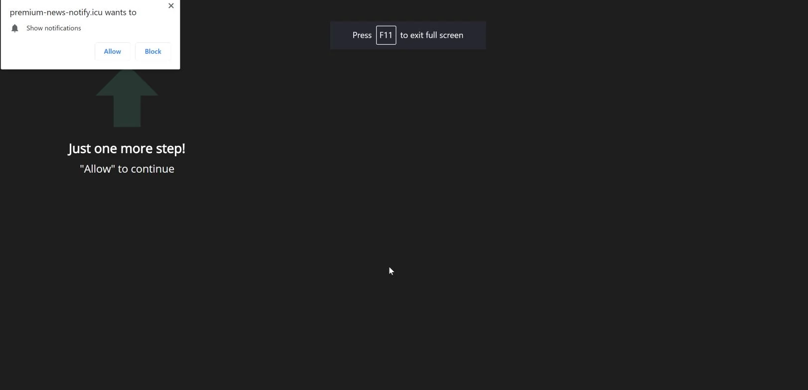 Remove Premium-news-notify.icu pop-up ads (Virus Removal Guide) 1 Image: Chrome browser is redirected to Premium-news-notify.icu