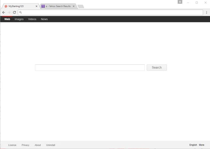 MyStarting123.com redirect virus