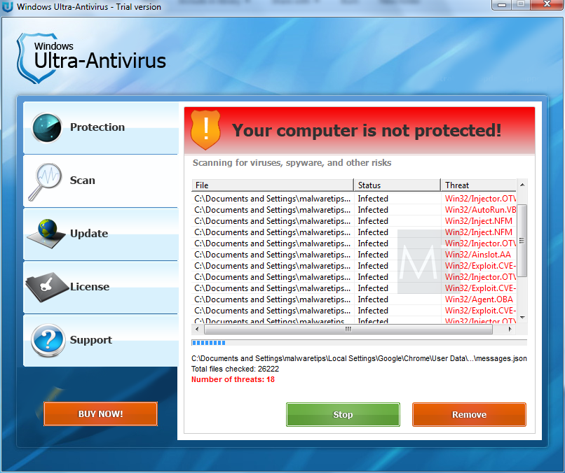 Windows Ultra-Antivirus scanning