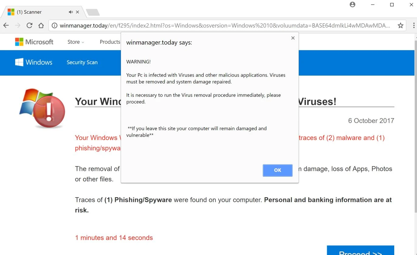 Winmanager.today Fake Alerts Virus