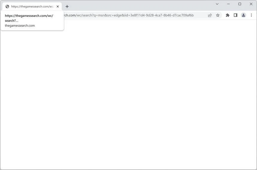 Image: Thegamessearch.com browser redirect