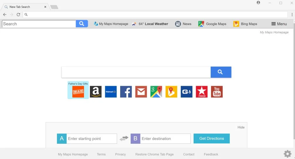 Search.hmymapshomepage.com redirect virus