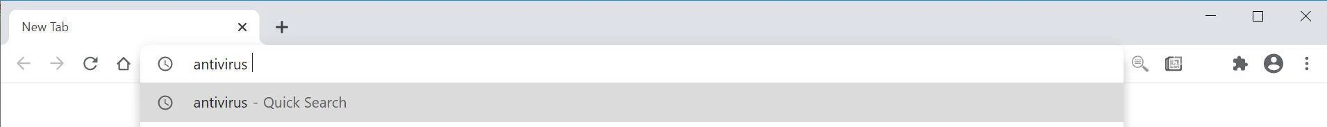 Image: Chrome browser is redirected to Quick Search