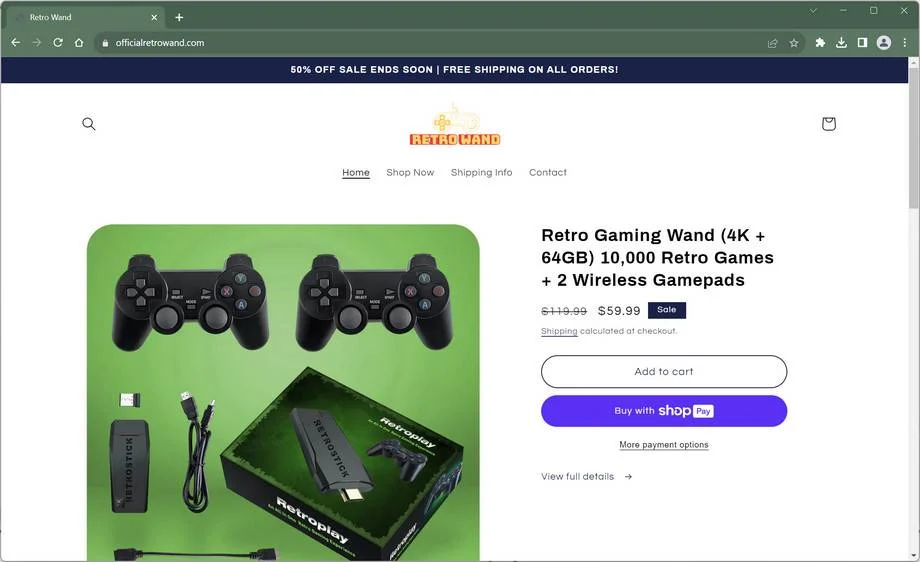 OfficialRetroWand.com Review - Scam or Legit Store? 1 Officialretrowand.com china nocompany noemail
