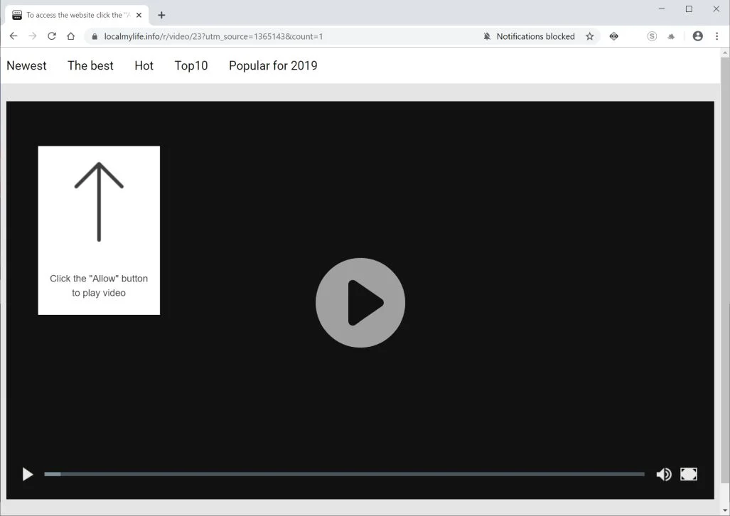 How to remove Localmylife.info pop-up ads (Virus Removal Guide) 1 Image: Chrome browser is redirected to Localmylife.info