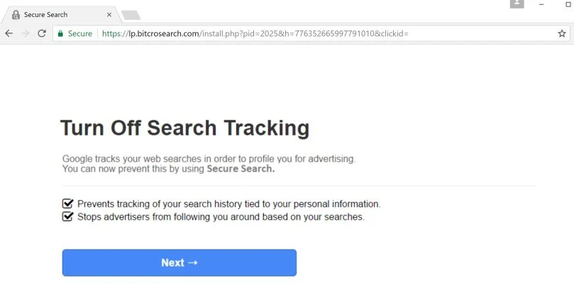 Turn Off Search Tracking Scam