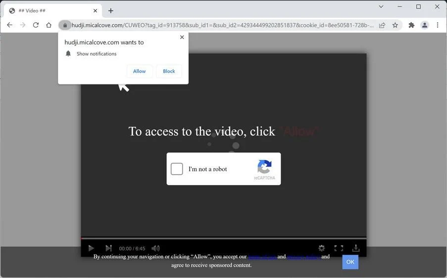 How to Remove Micalcove.com Pop-up Ads (Virus Removal Guide) 1 Image: Chrome browser is redirected to Micalcove.com