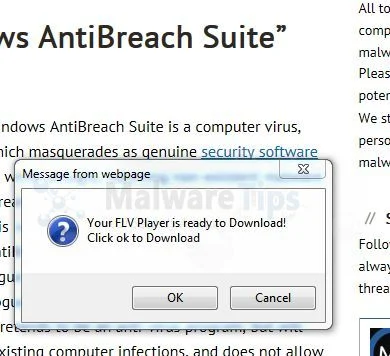 [Image: Your FLV Player is ready to Download virus]