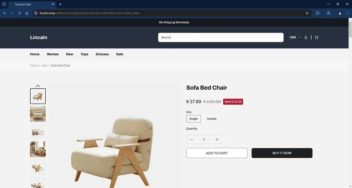 Lincaln.shop scam