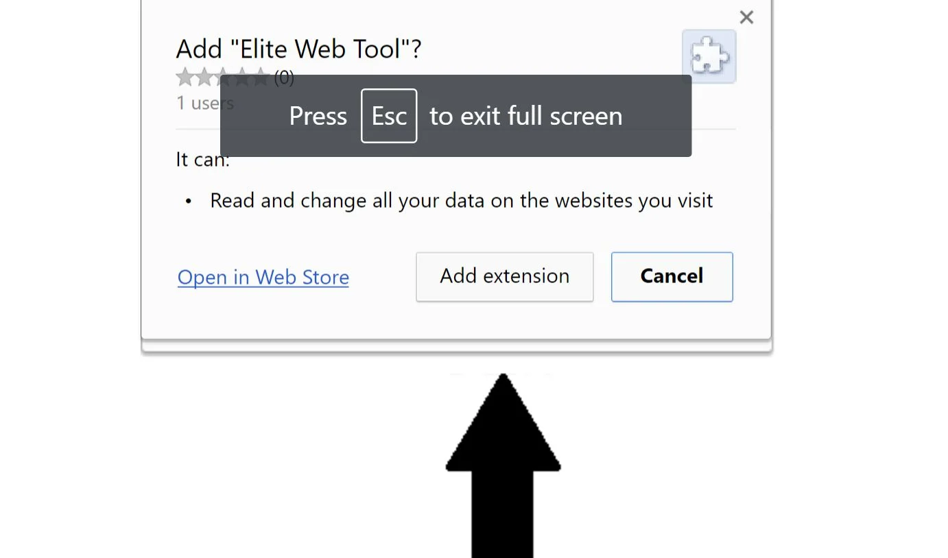 Elite Web Tool Chrome Extension Scam