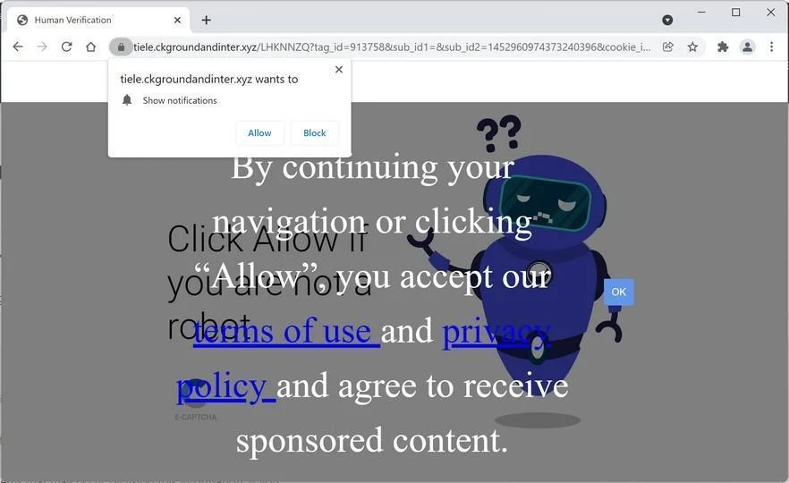 Remove Ckgroundandinter.xyz pop-up ads (Virus Removal Guide) 1 Image: Chrome browser is redirected to Ckgroundandinter.xyz