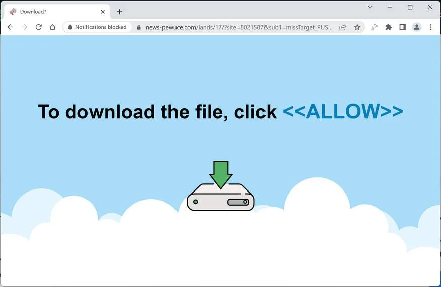 Image: News-pewuce.com Pop-up Ads