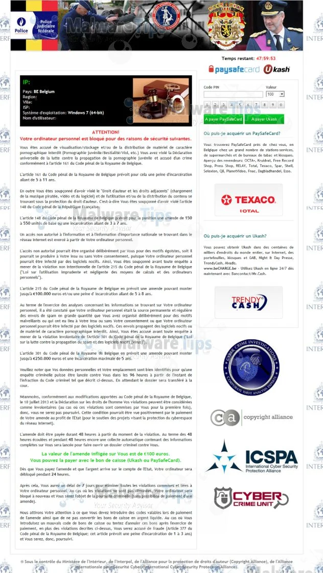 [Image: Police Judiciaire Fédérale virus]
