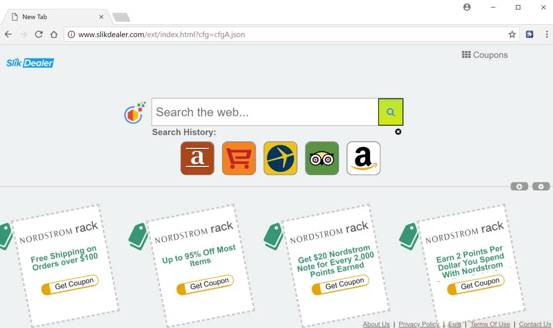 SlikDealer New Tab Adware Virus