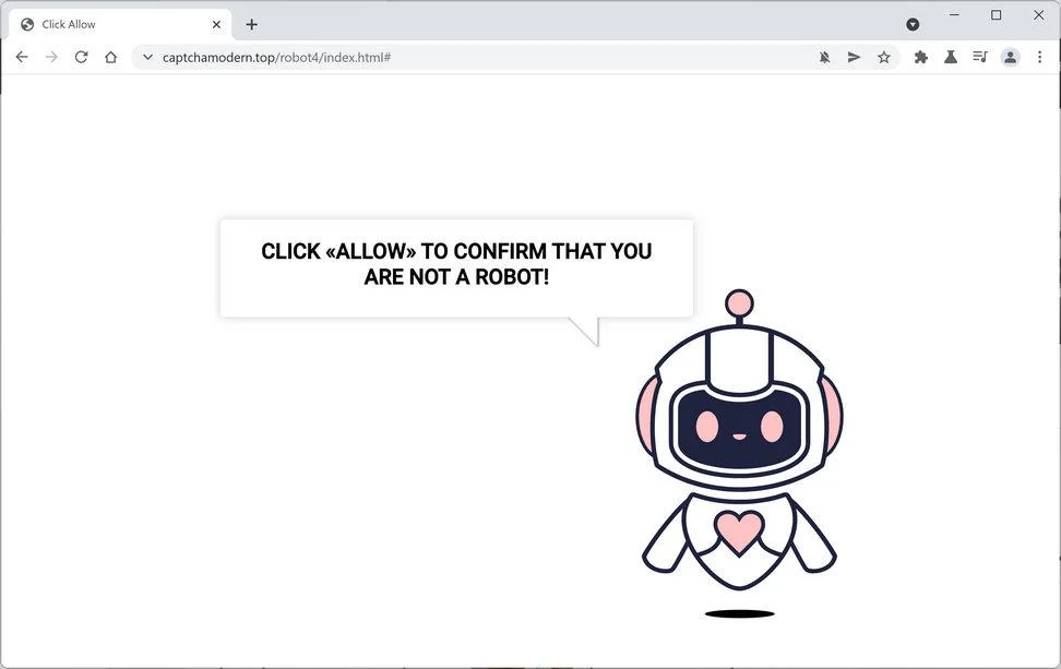 Remove Captchamodern.top pop-up ads (Virus Removal Guide) 1 Image: Chrome browser is redirected to Captchamodern.top