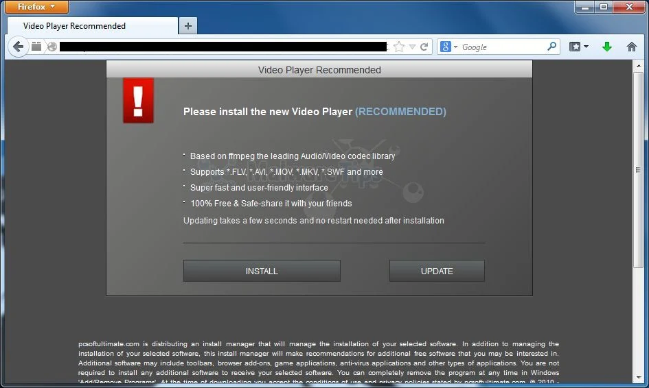 Picture of A.advertisernets.com pop-up virus