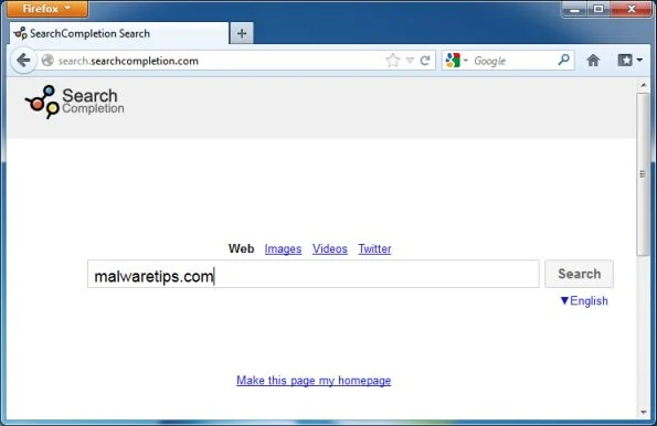 [Image: Searchcompletion Home page]