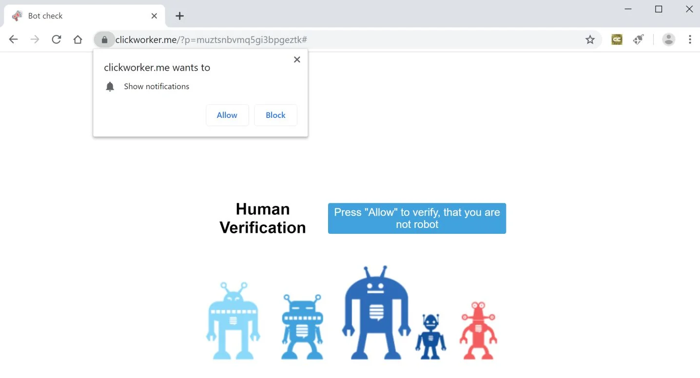 How to remove Clickworker.me pop-up ads (Virus Removal Guide) 1 Image: Chrome browser is redirected to Clickworker.me