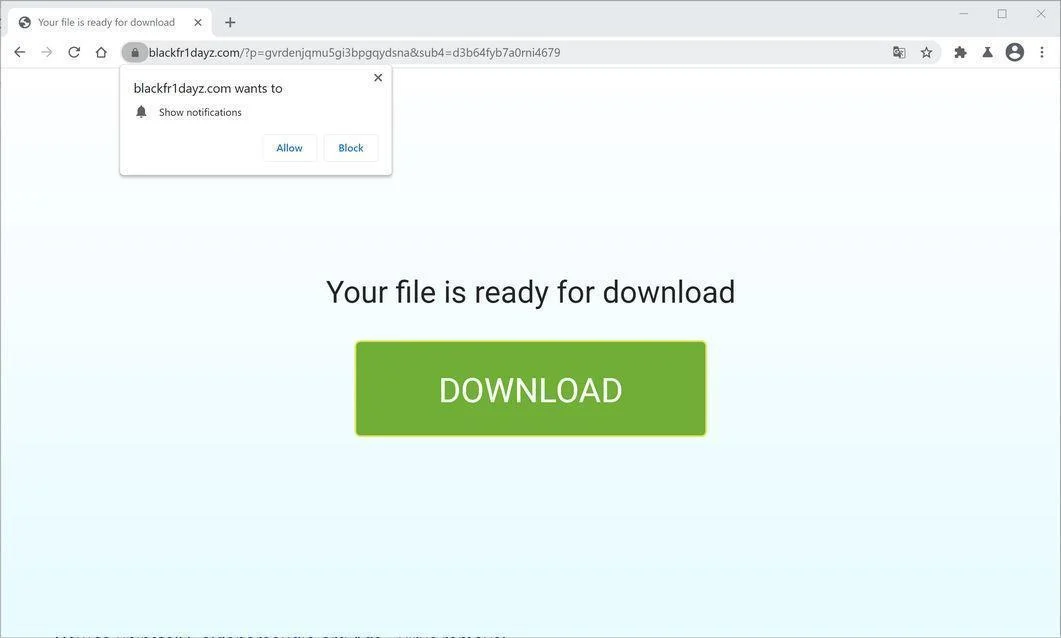 Remove Blackfr1dayz.com pop-up ads (Virus Removal Guide) 1 Image: Chrome browser is redirected to Blackfr1dayz.com